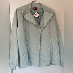 Women’s Oakley Aqua Color Light Insulated Front-Button Coat, XL, New with Tags